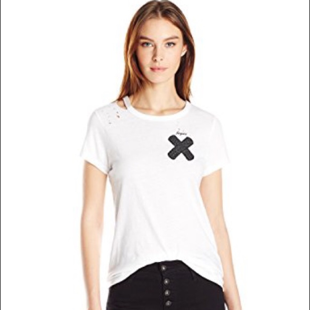 Pam & Gela distressed “forgive” tee